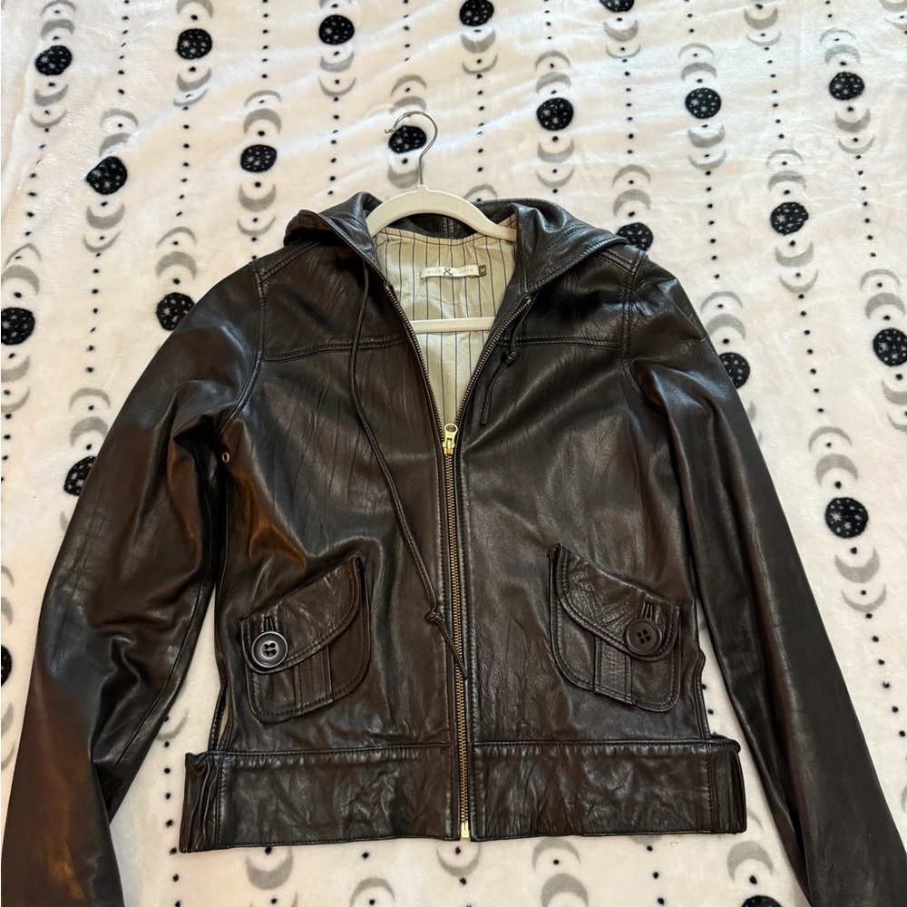Mike & Chris Black Leather Jacket